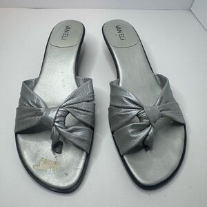Van Eli 'Karika' Women's Silver Slide Sandals Size 10N